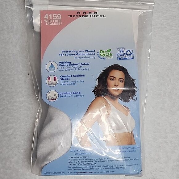 NEW Playtex 18 Hour Active Breathable Comfort Wireless Full Coverage Bra SZ 38B - Picture 4 of 6